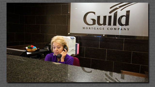 Logo Receiption desk | Guild Mortgage