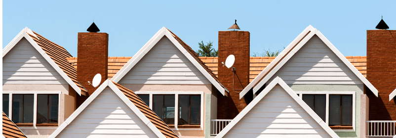 Rooftops of neighborhood