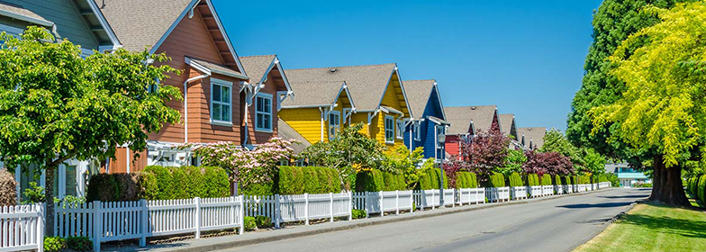 Houses alongside each other