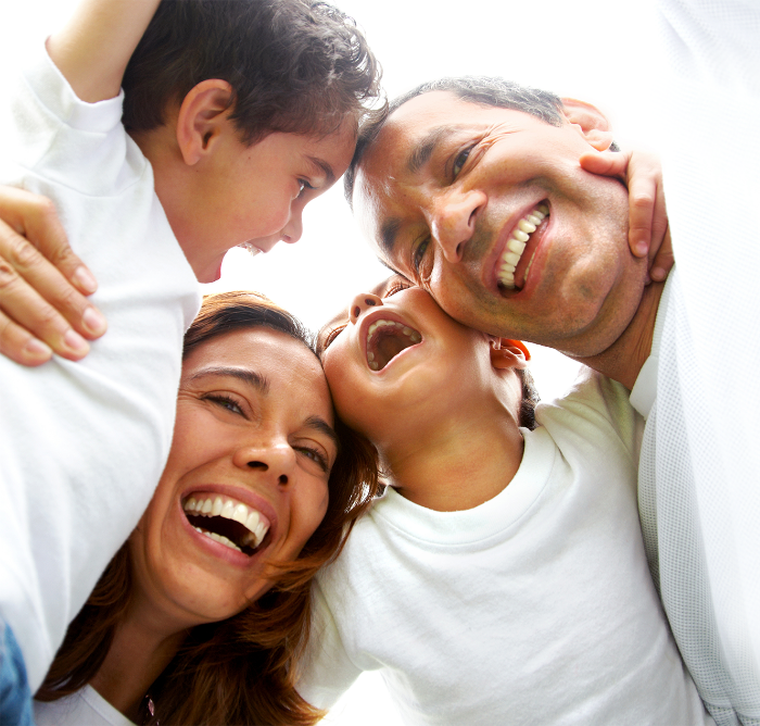 Smiling family
