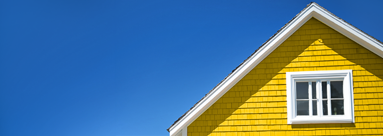 Yellow house with window